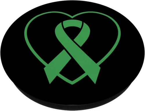 Vista 2 de PopSockets intercambiables con cinta verde para concientización de lesiones cerebrales traumáticas