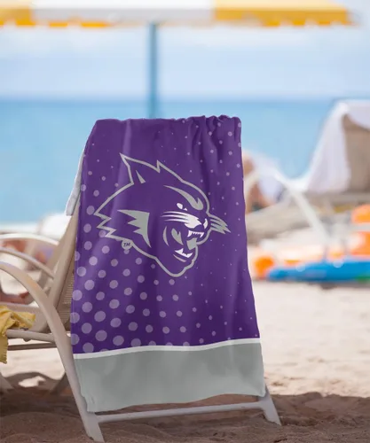 Vista 2 de LOGOVISION Manta Abilene Christian University, 30x60 Logo Dots CottonFront/PolyBackBeachTowel