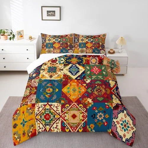 Vista 41 de Erosebridal Juego de ropa de cama damascada gótica para adultos, juego de edredón victoriano antiguo, edredón floral vintage gótico con diseño