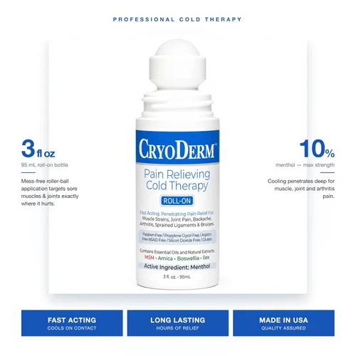 Vista 2 de Cryoderm Roll-on en frío de 3 onzas, 2.4 libras