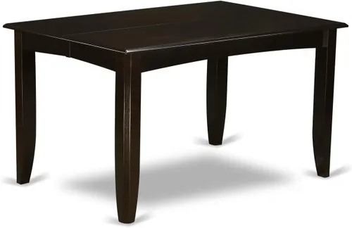 Vista 7 de East West Furniture PFAN6-CAP-W - Juego de comedor de 6 piezas que contiene una mesa de comedor cuadrada con hojas de mariposa y 4 sillas de cocina