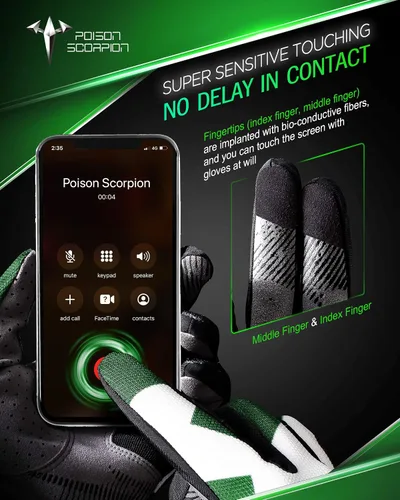 Vista 5 de POISON SCORPION Motocicleta Motocross Dirt Bike Guantes para hombres y mujeres