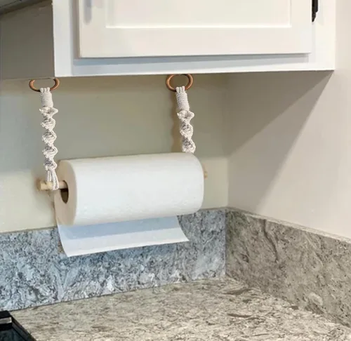 Vista 7 de Extensores colgantes de macramé para plantas colgantes (16 pulgadas, paquete de 6)