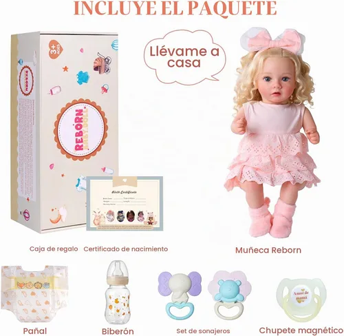 Vista 6 de BABESIDE Reborn Dolls - Muñeca realista de 20 pulgadas con accesorios para JUSS025IBWA-TC