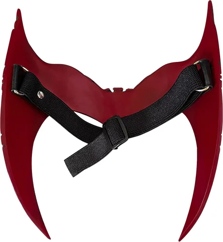 Vista 4 de Wanda Maximoff Disfraz de Cosplay de Wanda Vision, Bruja Escarlata, capa de bruja, parte superior, accesorio para tocado