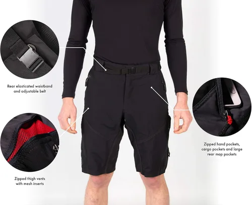 Vista 3 de Endura Hummvee - Pantalón corto de ciclismo holgado para hombre con forro extraíble