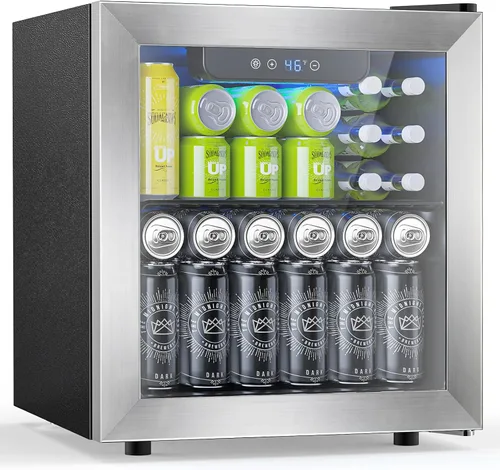 Vista 8 de Electactic - Refrigerador para bebidas de 24 latas, mini refrigerador de mostrador para refrescos, cerveza en lata, control de temperatura digital