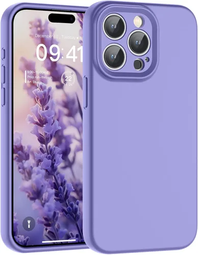 Vista 8 de SUPFINE - Funda diseñada para iPhone 12, silicona líquida premium con [forro de microfibra suave antiarañazos][protección de cámara mejorada], funda