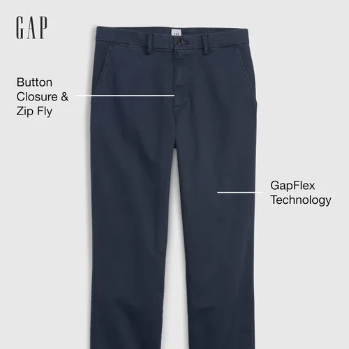 Vista 3 de GAP Essential Khaki Straight Taper Fit para hombre