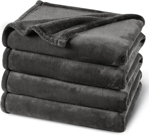 Vista 66 de PHF - Manta de forro polar, tamaño King, 120 x 4.23 – 10.58 oz, ligera, cálida, color beige