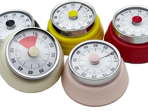 Vista 5 de Temporizador mecánico de cocina, respetuoso con el medio ambiente, no necesita pilas, reloj despertador magnético de cuenta regresiva de 60 minutos