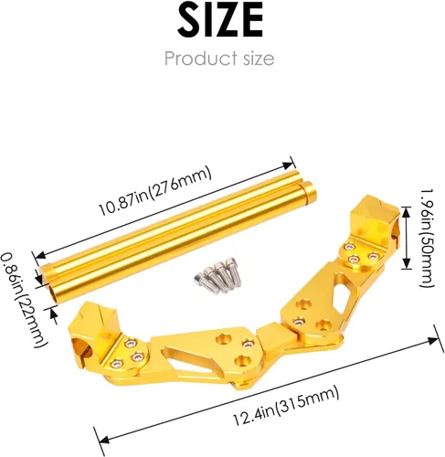 Vista 6 de Barra de manillar motificada para motocicleta B0C281GP8N compatible con Grom MSX125 Clip de tubo de horquilla en manillares Racing ATV Expansión