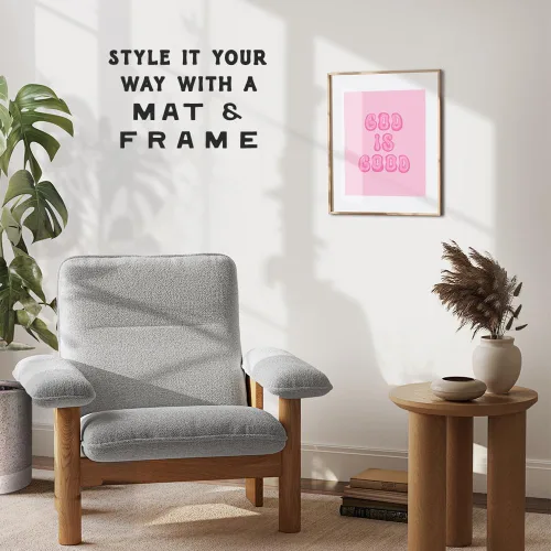 Vista 6 de Decoración de pared cristiana preppy rosa - Decoración de pared estética de Dios es bueno para mujeres, mujer, niñas adolescentes - Regalos