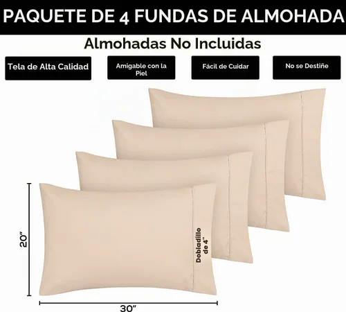 Vista 4 de Utopia Bedding - Juego de 2 fundas de almohada tamaño estándar, con cierre de sobre, tela de microfibra cepillada suave, resistentes al encogimiento