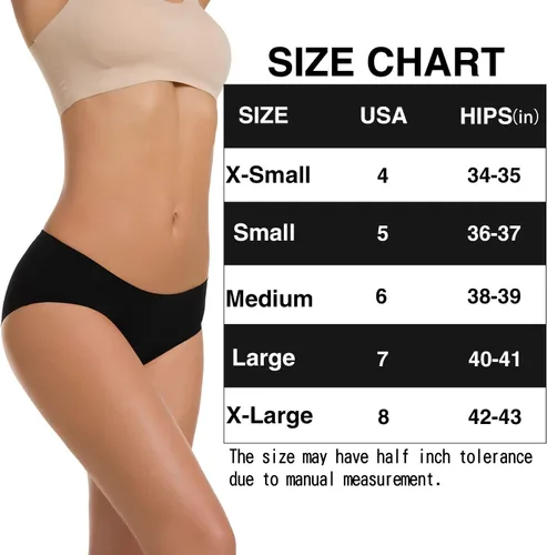 Vista 7 de LALESTE Ropa interior de algodón sin costuras para mujer, calzones invisibles sin línea de bragas, paquete de 6