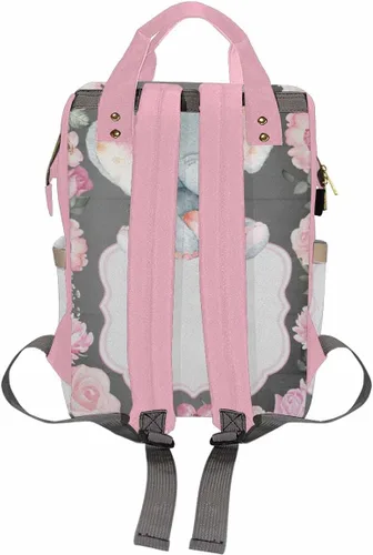 Vista 2 de Newcos Bolsa de pañales personalizada, bolsa de pañales para bebé, mochila de viaje casual para mamá, Multi 08, Mochilas Daypack