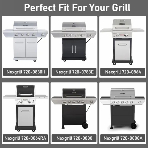 Vista 5 de Utheer Piezas de repuesto para parrilla Nexgrill 4 quemadores 720-0830H 720-0783E 720-0888 720-0888N, piezas de repuesto Nexgrill 4 quemadores