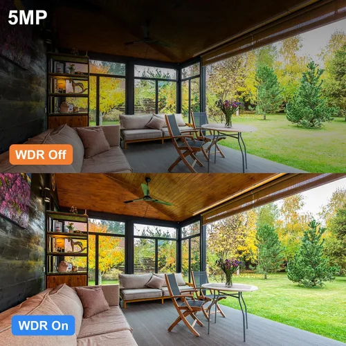 Vista 4 de Anpviz Cámara POE IP con zoom óptico de 5 MP, detección de seres humanos/vehículos, cámara de seguridad metálica Varifocal 4X para interiores, lente