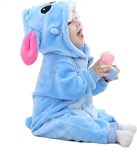 Vista 3 de Mono unisex de franela de invierno y otoño traje de cosplay de animales