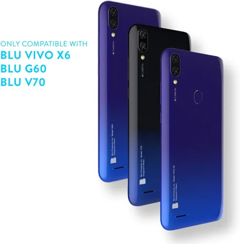 Vista 2 de TUDIA Merge - Carcasa rígida de doble capa para BLU Vivo X6/G60/v70 (negro mate)