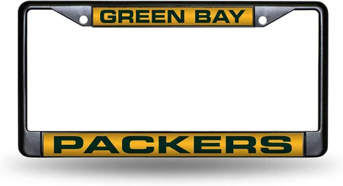 Vista 21 de Rico Industries NFL Unisex-Adult NFL Laser Cut Inlaid Standard Chrome License Plate Frame