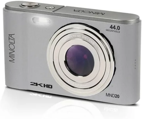 Vista 2 de Minolta Cámara digital MND20 de 44 MP - Video Ultra HD de 2.7K, zoom digital 16X, estabilización antivibración, lapso de tiempo, detección facial