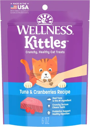 Vista 14 de Wellness Kittles - Snacks crujientes naturales sin granos para gatos, pollo y cranberry, bolsa de 2 onzas