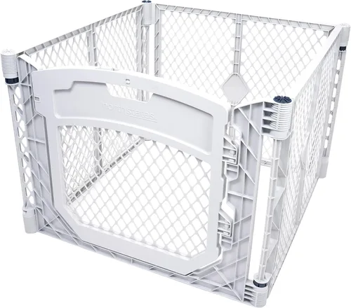 Vista 9 de MyPet Puerta extra ancha para perros con puerta pequeña para mascotas. 38.5 a 103.5 pulgadas de ancho. Puerta para gatos para puerta. Fabricado