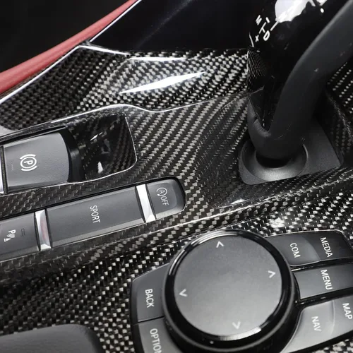 Vista 5 de Cubierta de panel de palanca de cambios para Toyota Supra GR A90 A91 MK5 2019-2022, la cubierta protectora de panel antiarañazos para consola