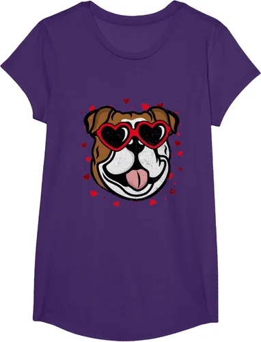 Vista 12 de Bulldog Valentine - Camiseta para amantes de las gafas de sol para perros, Negro