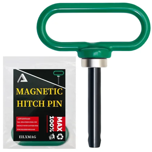 Vista 8 de Pasador de Enganche Magnético, Pasadores de Enganche de Remolque de Cortadora de Césped de 1/2 Pulgada - Pasador de Puerta de Remolque Magnético