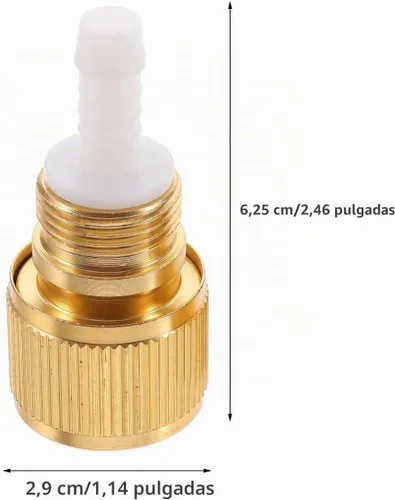 Vista 3 de Yardwe Conector de manguera de agua de junta rápida chapada en aleación de aluminio de 2.37 x 1.14 pulgadas, accesorios de conexión rápida