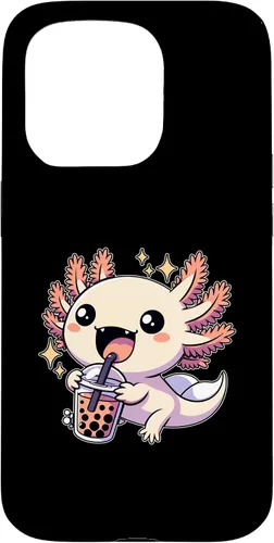 Vista 13 de Funda de té de burbujas japonesa para iPhone 11 Pro Max Kawaii axolotl Boba