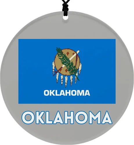 Vista 34 de Missouri Christmas Ornament - Festive Design Featuring State Flag - 2026 Hanging Acrylic Disc Decoration for Tree - Unique and Home Decor