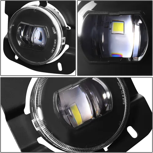Vista 4 de DNA MOTORING FL-HAY-015-BK - Par de faros antiniebla de proyector LED completo compatibles con Kenworth T680 2011-2022, lente transparente negra