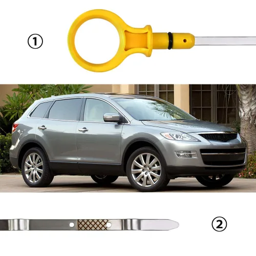 Vista 4 de Varilla de medición de aceite de motor para Mazda CX-9 2009-2013 Mazda 6 2007-2013 reemplaza CY01-10-450A CY0110450A