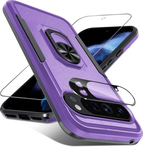Vista 23 de Janmitta Funda para Google Pixel 8a con Protector de Pantalla + Protector de Lente de Cámara, Resistente a Prueba de Golpes de Servicio Pesado