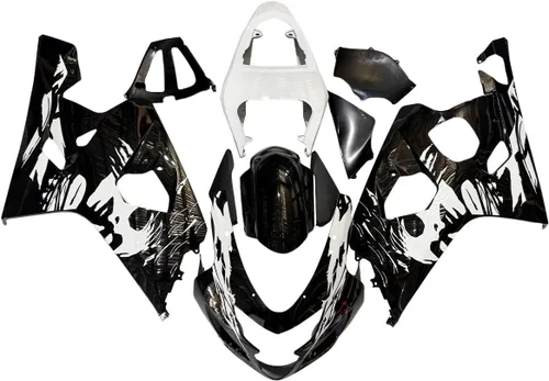 Vista 9 de Kit de carenado para Suzuki GSXR600 GSXR750 K4 2004 2005, carenados de inyección de plástico ABS, kit de carrocería BodyKit-Negro Strong & Durable