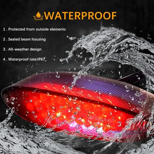 Vista 5 de Luz trasera de freno y funcionamiento de motocicleta de 12V 28 LED, luces de matrícula compatibles con motocicleta Cruiser, ATV, Banshee Warrior YFZ