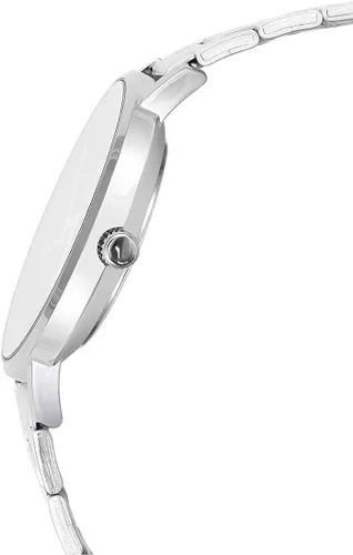 Vista 2 de Casio LTP-VT01D-4B Reloj analógico minimalista de acero inoxidable con esfera melocotón para mujer