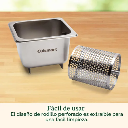 Vista 3 de Cuisinart Rueda de Mantequilla de Acero Inoxidable, Rodillo de Mantequilla con Fondo Elevado para Parrilla para Costra Dorada y Extensión Uniforme