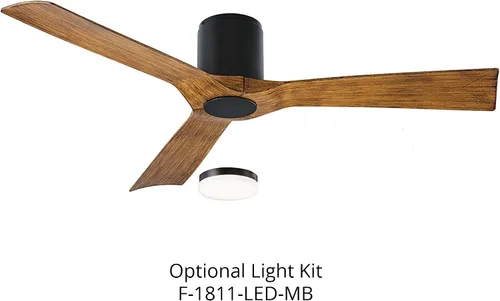 Vista 2 de Modern Forms Aviator - Kit de luz LED para ventilador de techo de 54 pulgadas, 2700 K, color negro mate
