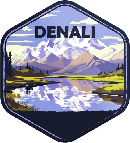 Vista 2 de Adhesivo de vinilo Denali National Park Nice Vinyl Good and Evil troquelado para Windows, coches, camiones, parachoques, laptops, MacBook tamaño 5