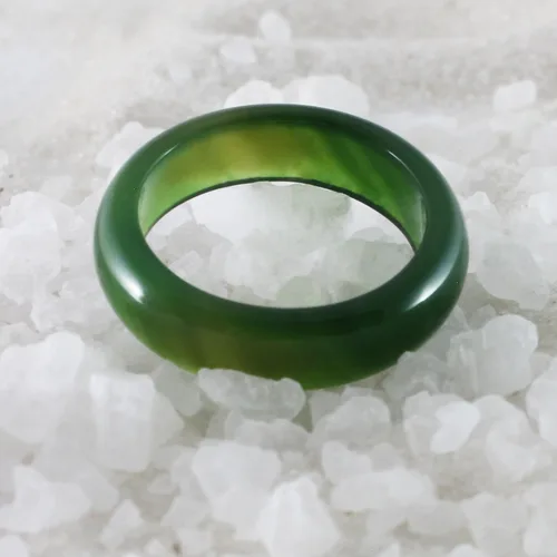 Vista 5 de WHITESTONE JEWELRY CO. Colección de anillos de piedra chakra, apilable, banda curativa para hombres y mujeres, talla 3 - 15, Piedra, Ágata