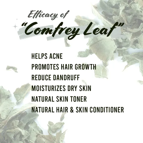 Vista 3 de Hoja de consuelda seca natural de Well's 0.6 oz Para aceite de hierbas para cabello y piel DIY