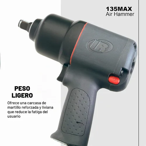 Vista 4 de Ingersoll-Rand 2130 llave de impacto neumática de uso pesado de 1/2 pulgada Cuenta con una salida de par de hasta 650 pies-libras, ideal