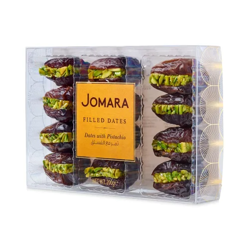 Vista 3 de Dátiles orgánicos Wanan con pistacho, 7 onzas (7.05 oz) Dátiles secos naturales Frutas secas saludables para aperitivos – Fuente natural