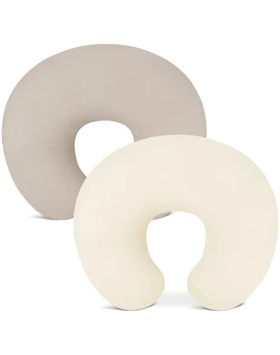 Vista 8 de Fundas de almohada de lactancia, funda de muselina para almohadas de lactancia, cómodas para bebés niñas y niños (beige)