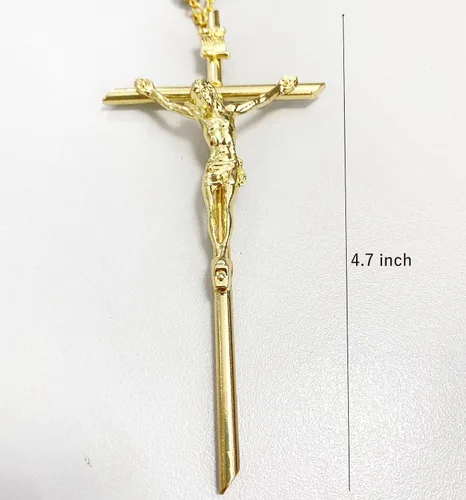 Vista 4 de Lazo de boda con perlas, Lazo de Boda Rosario para matrimonio, Rosario de gran tamaño con crucifijo, cordón tradicional de unidad de boda, dorado