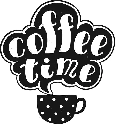 Vista 2 de BRK Studio Simple Coffee Time - Pin de metal redondo para camisa color blanco y negro